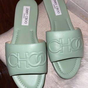 Brand new never worn Jimmy Choo mint sandals